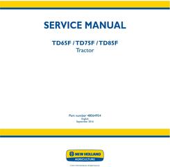 New Holland TD65F, TD75F, TD85F Tractor Service Manual