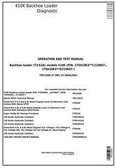 TM12499 - John Deere 410K (T3/S3A) Backhoe Loader (SN from 219607) , Diagnostic & Test Service Manual
