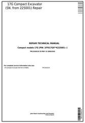 TM13326X19 - John Deere 17G (SN. from 225001) Compact Excavator Service Repair Technical Manual