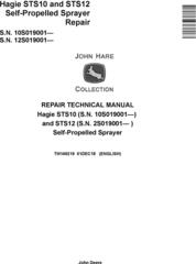 Hagie STS10 and STS12 Self-Propelled Sprayer Repair Technical Manual (TM149219)