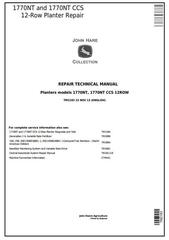 TM2183 - John Deere 1770NT, 1770NT CCS 12-Row Planter (SN.–740100) Service Repair Technical Manual