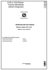 TM609119 - John Deere 1745 & 1755 Planters Frames (Worldwide) Diagnostic Technical Service Manual