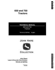 TM1242 - John Deere Utility Tractor 650 (SN.001000-025426), 750 (SN.001000-028161) Technical Service Manual