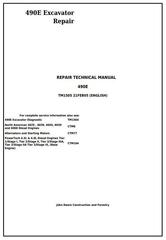 TM1505 - John Deere 490E Excavator Service Repair Technical Manual