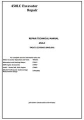 TM1672 - John Deere 450LC Excavator Service Repair Technical Manual