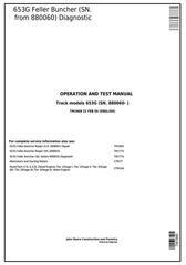TM1868 - John Deere 653G (SN.880060-) Tracked Feller Buncher Diagnostic, Op. & Test Service Manual