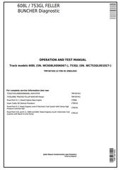 TMF387450 - John Deere Timberjack / 608L, 753GL Tracked Feller Buncher Diagnostic Service Manual